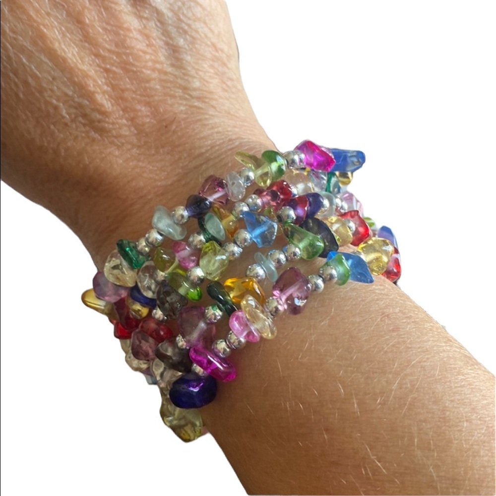 Handmade Colorful Stones Wrap Bracelet